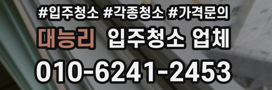 대능리 입주청소 업체