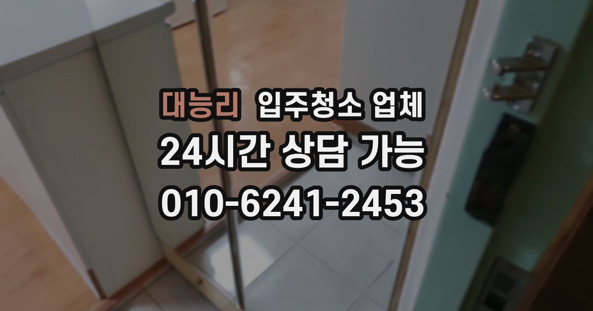 대능리 입주청소 업체
