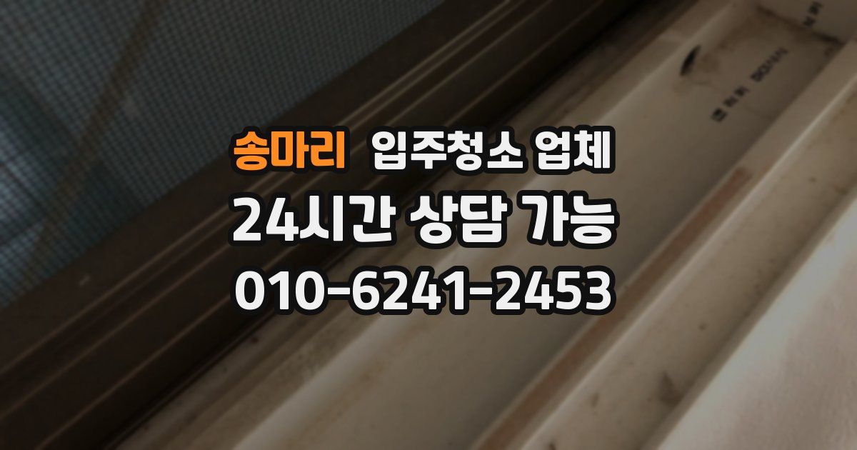 송마리 입주청소 업체
