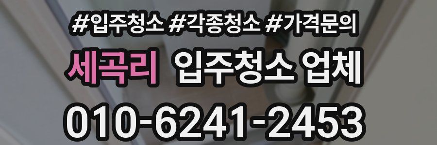 세곡리 입주청소 업체