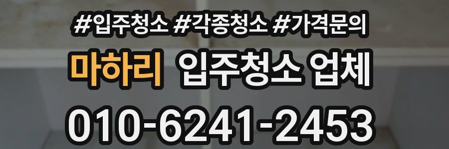 마하리 입주청소 업체