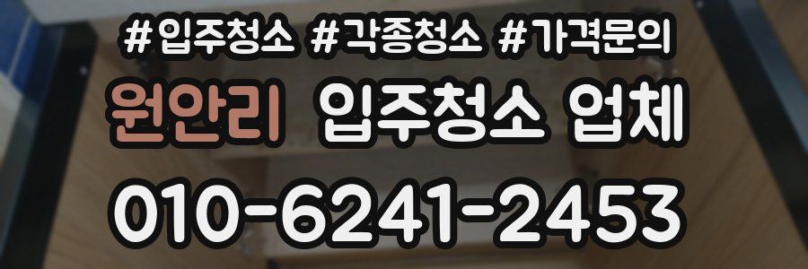 원안리 입주청소 업체