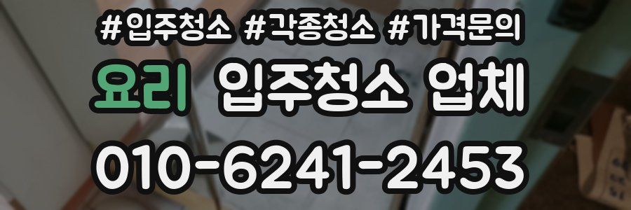 요리 입주청소 업체