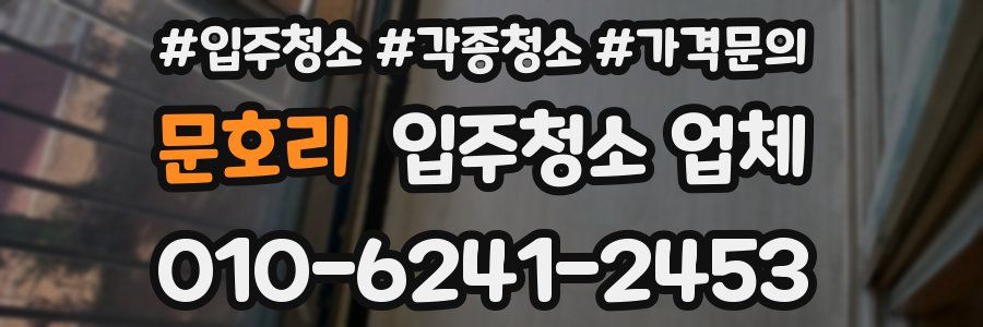 문호리 입주청소 업체