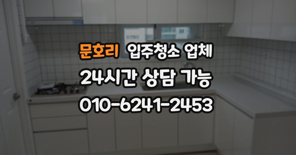문호리 입주청소 업체
