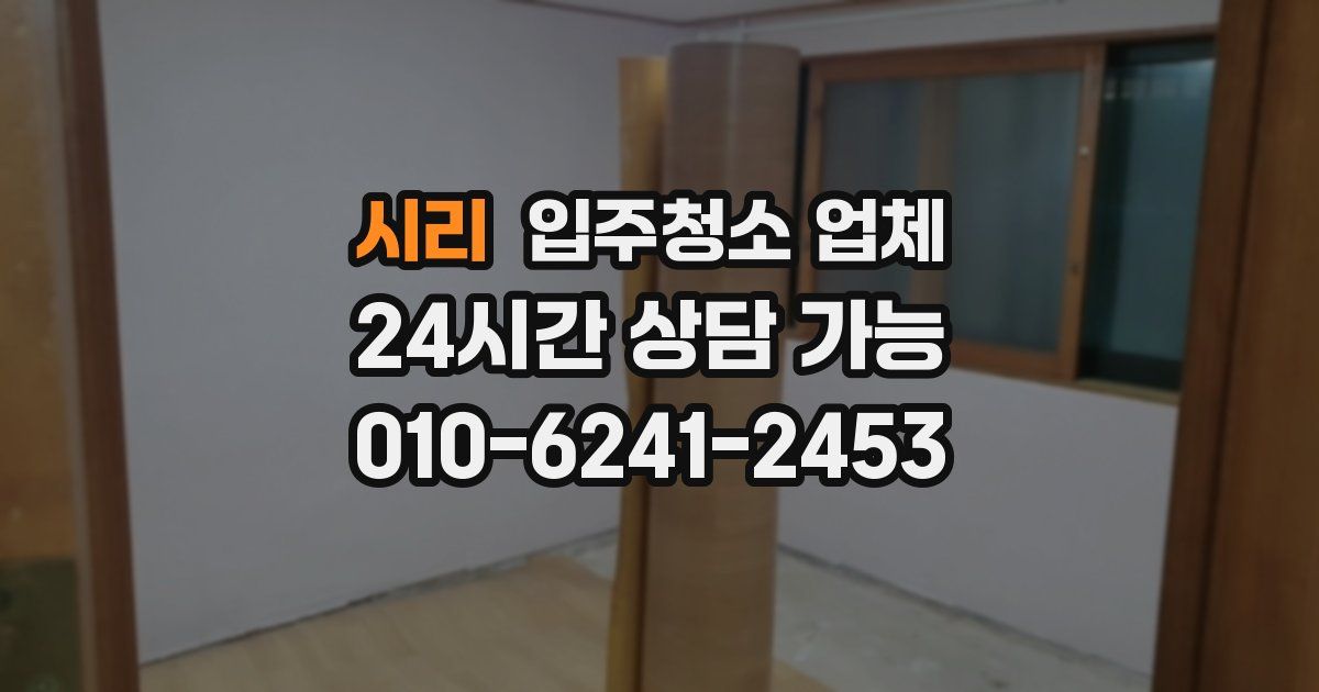 시리 입주청소 업체