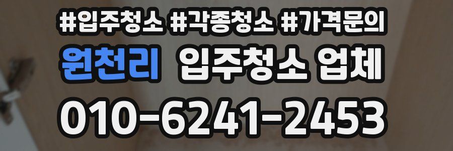 원천리 입주청소 업체