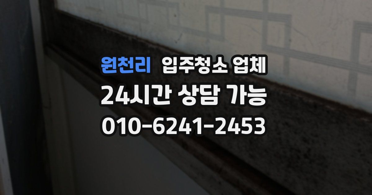 원천리 입주청소 업체