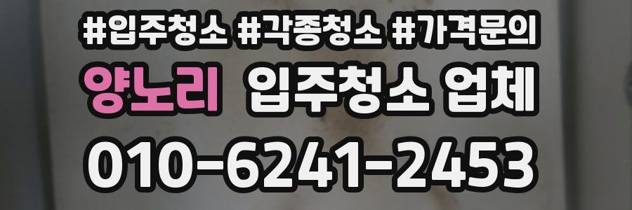 양노리 입주청소 업체