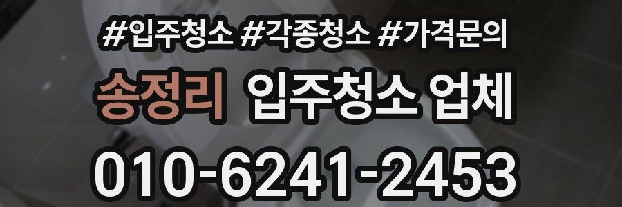송정리 입주청소 업체
