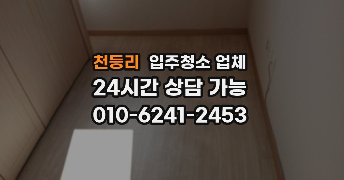 천등리 입주청소 업체