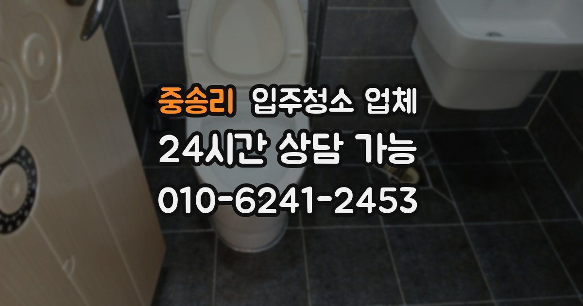 중송리 입주청소 업체