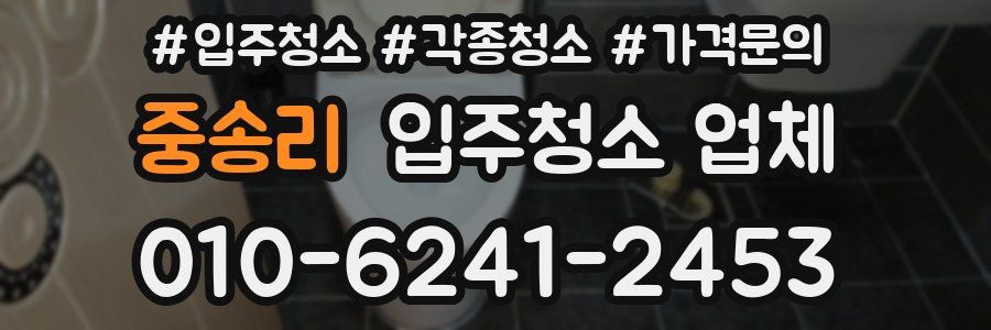 중송리 입주청소 업체