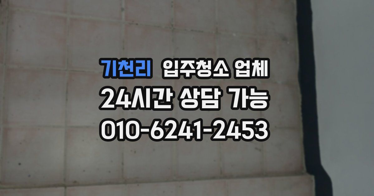 기천리 입주청소 업체