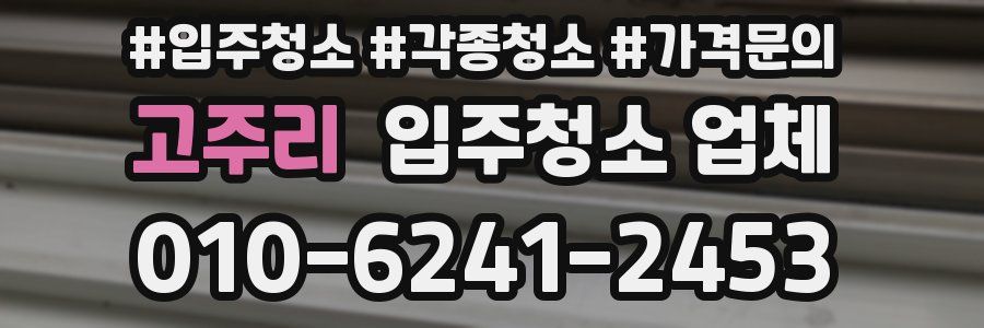 고주리 입주청소 업체