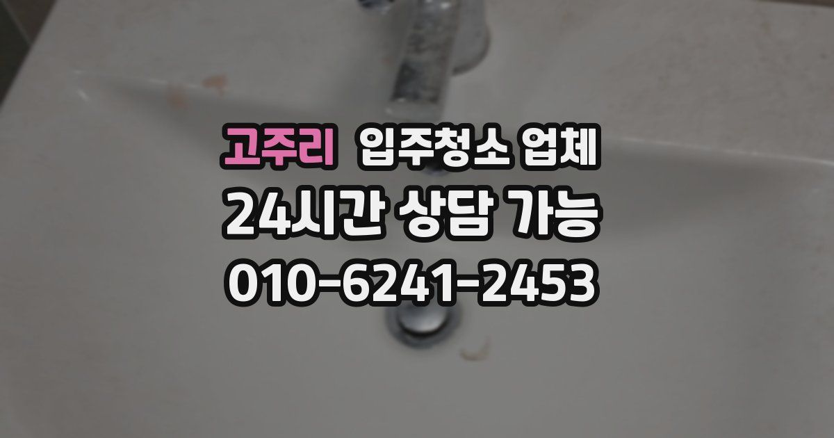 고주리 입주청소 업체