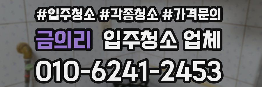 금의리 입주청소 업체