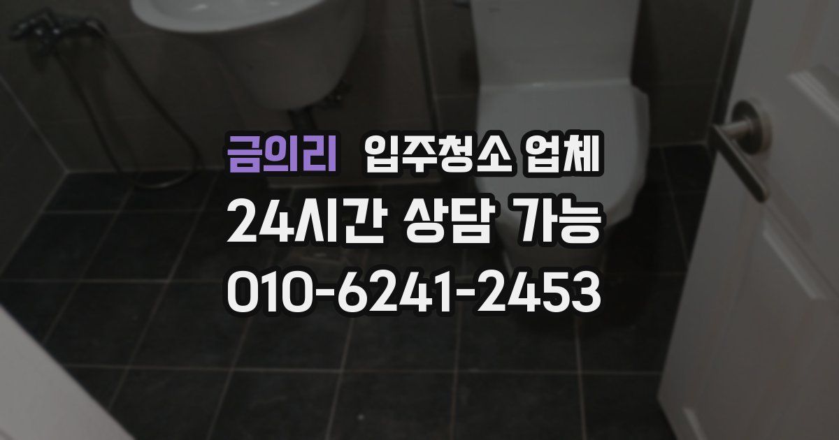 금의리 입주청소 업체