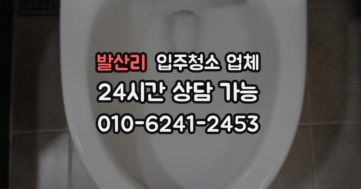 발산리 입주청소 업체