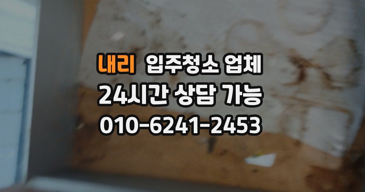 내리 입주청소 업체
