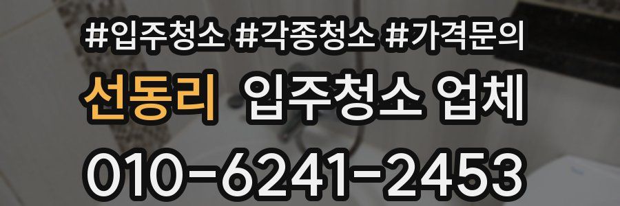 선동리 입주청소 업체