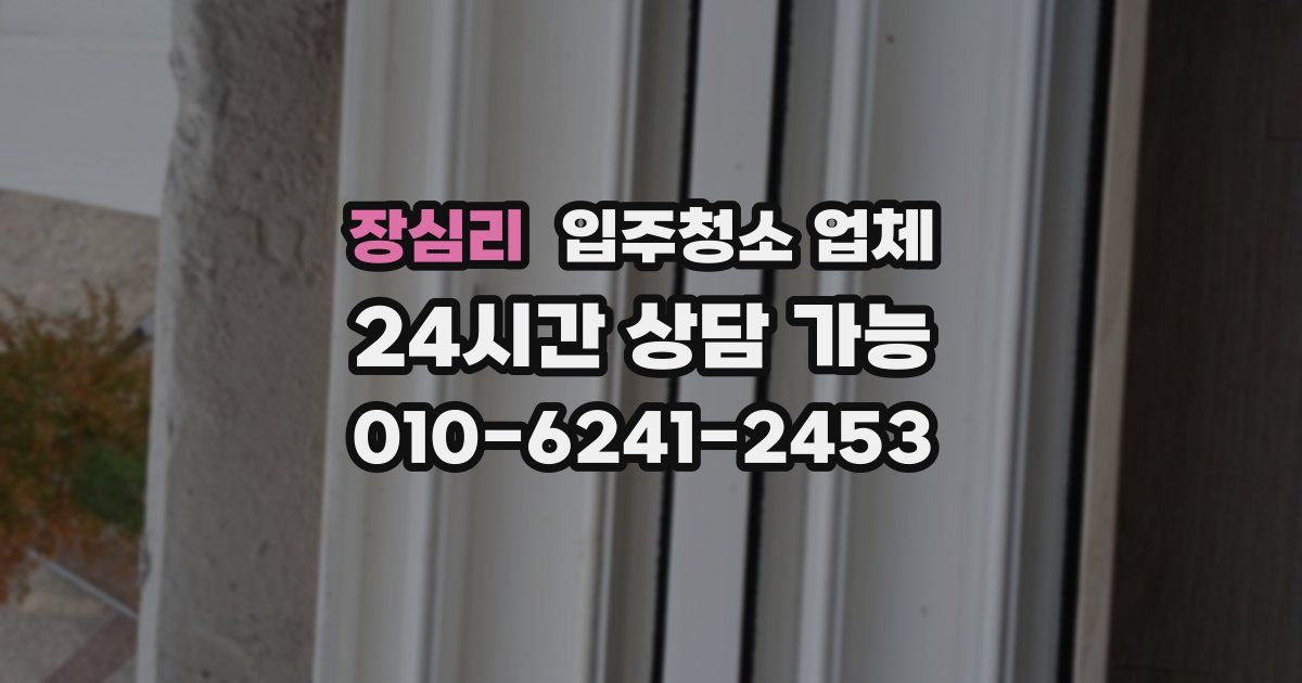 장심리 입주청소 업체