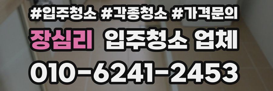 장심리 입주청소 업체