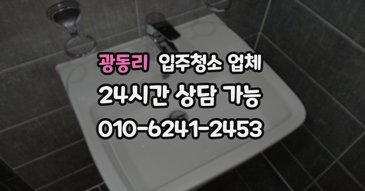 광동리 입주청소 업체