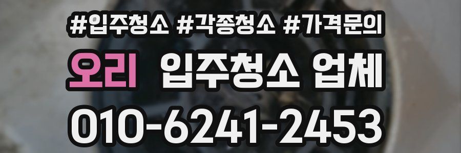 오리 입주청소 업체