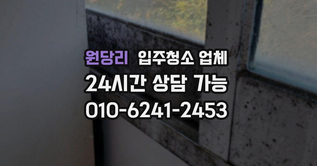 원당리 입주청소 업체
