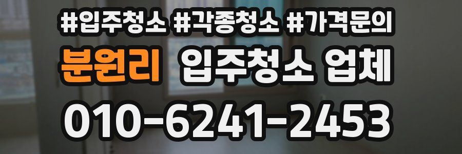 분원리 입주청소 업체