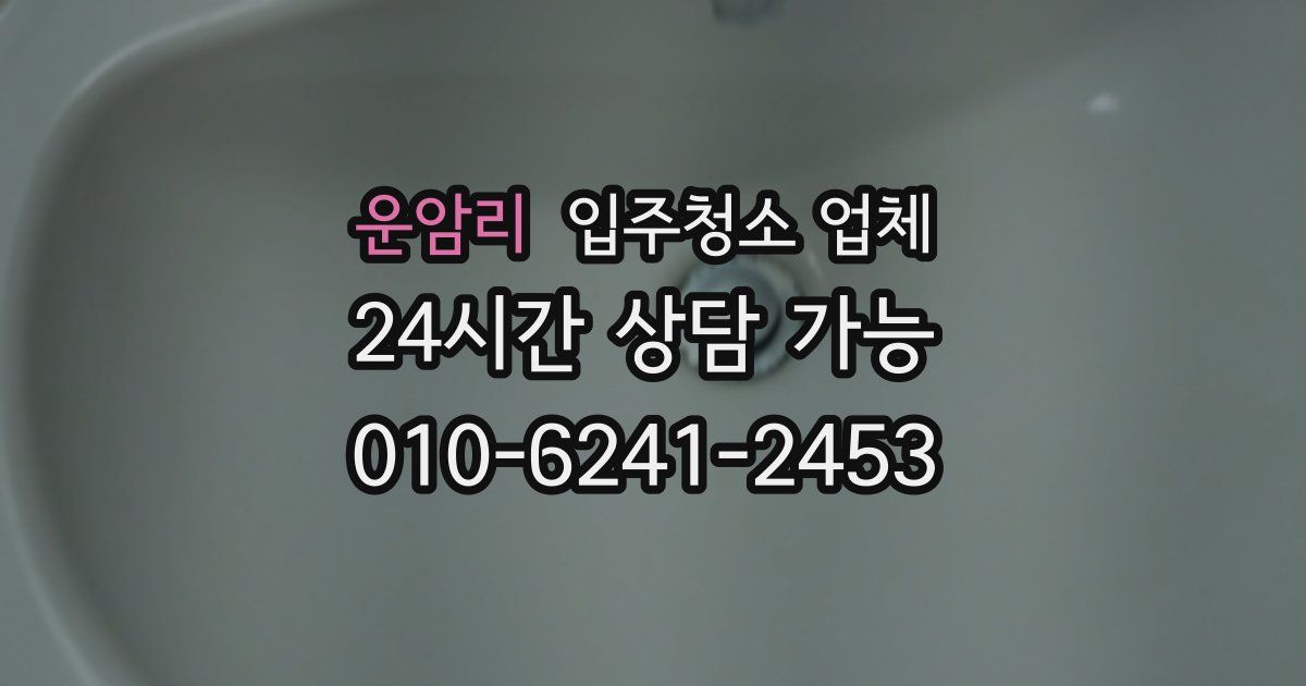 운암리 입주청소 업체