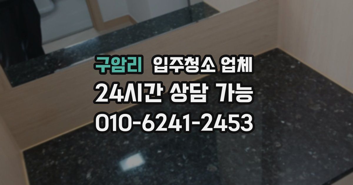구암리 입주청소 업체