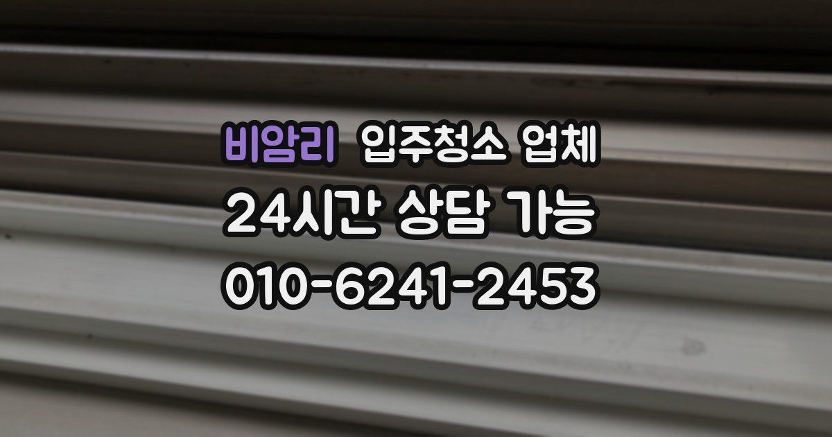 비암리 입주청소 업체