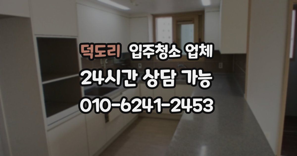 덕도리 입주청소 업체