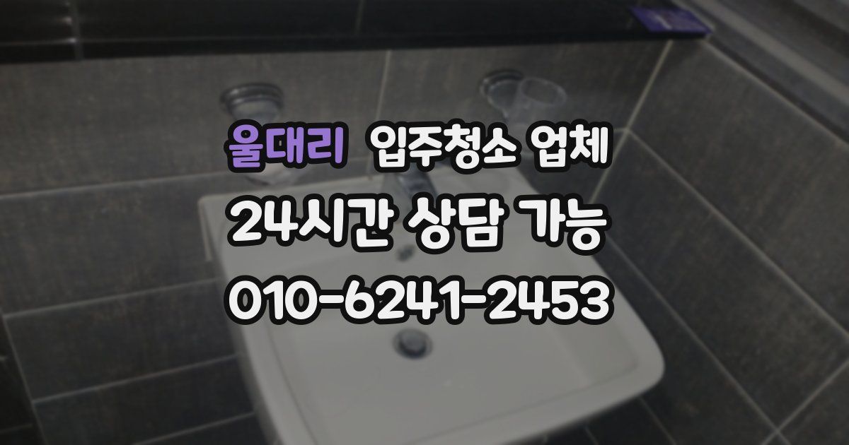 울대리 입주청소 업체