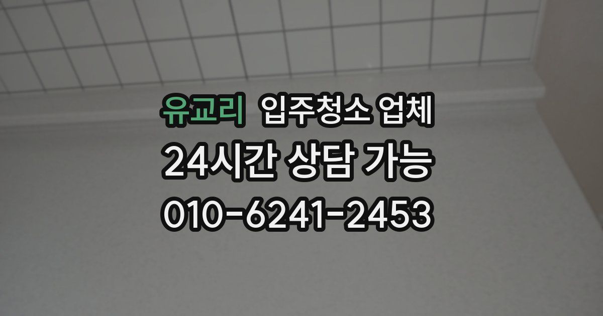 유교리 입주청소 업체