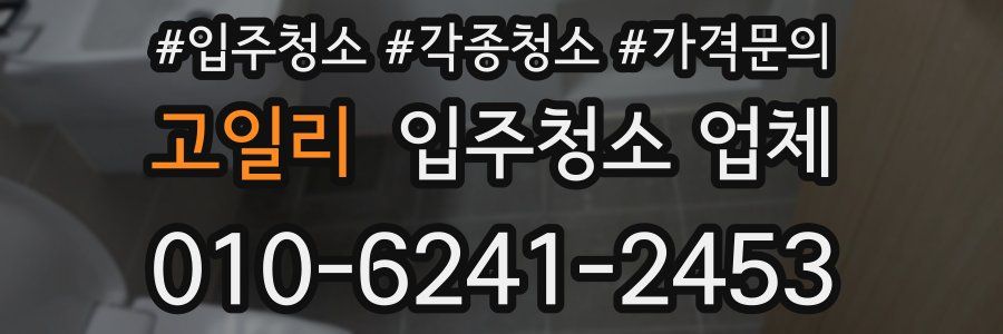 고일리 입주청소 업체