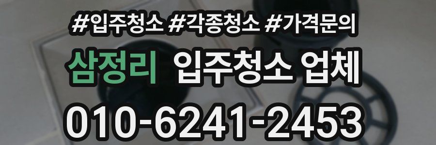 삼정리 입주청소 업체