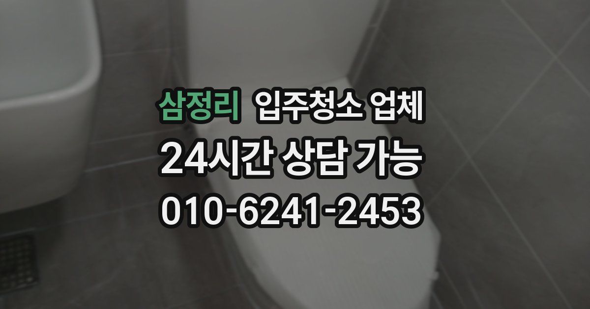 삼정리 입주청소 업체