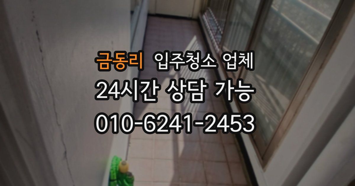 금동리 입주청소 업체