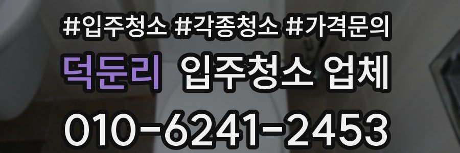 덕둔리 입주청소 업체
