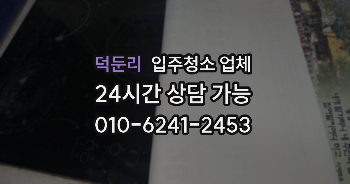 덕둔리 입주청소 업체