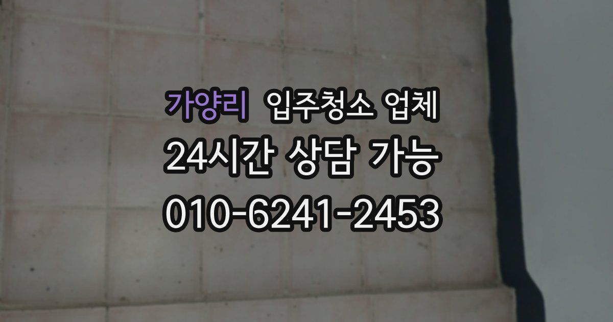 가양리 입주청소 업체