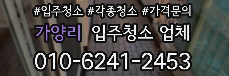 가양리 입주청소 업체