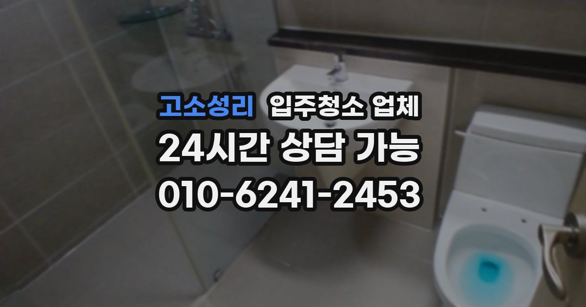 고소성리 입주청소 업체