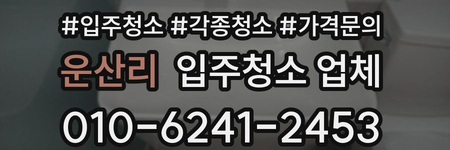 운산리 입주청소 업체