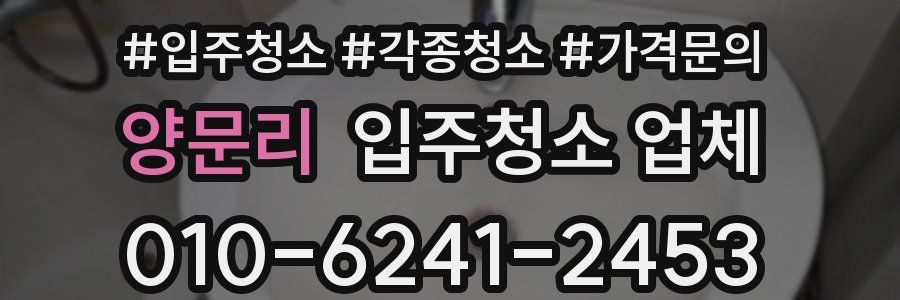 양문리 입주청소 업체