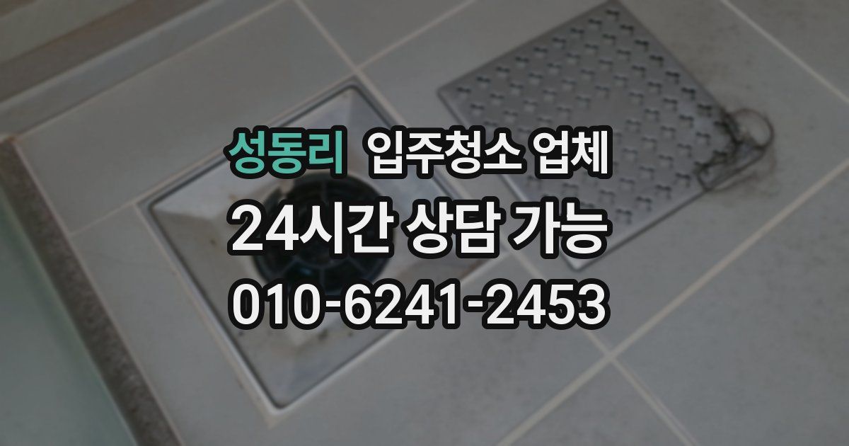 성동리 입주청소 업체