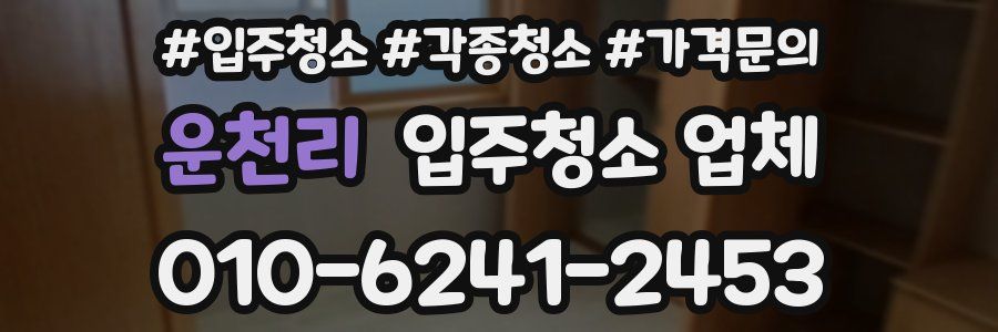 운천리 입주청소 업체